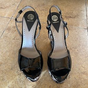 Versace wedges in excellent condition